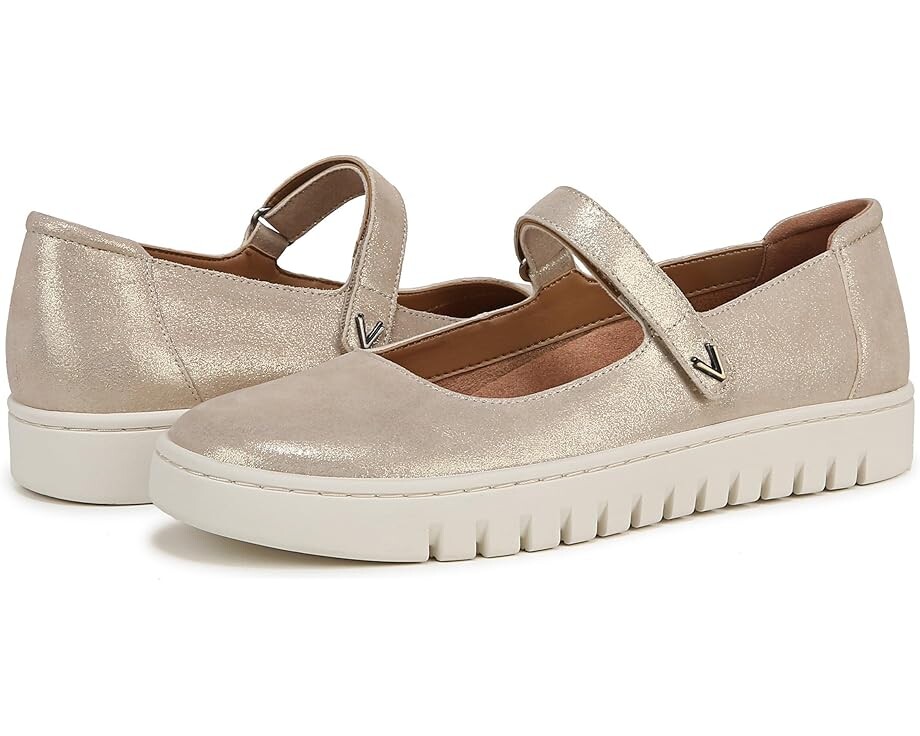 

Туфли на плоской подошве VIONIC Uptown Mary Jane, цвет Gold Suede