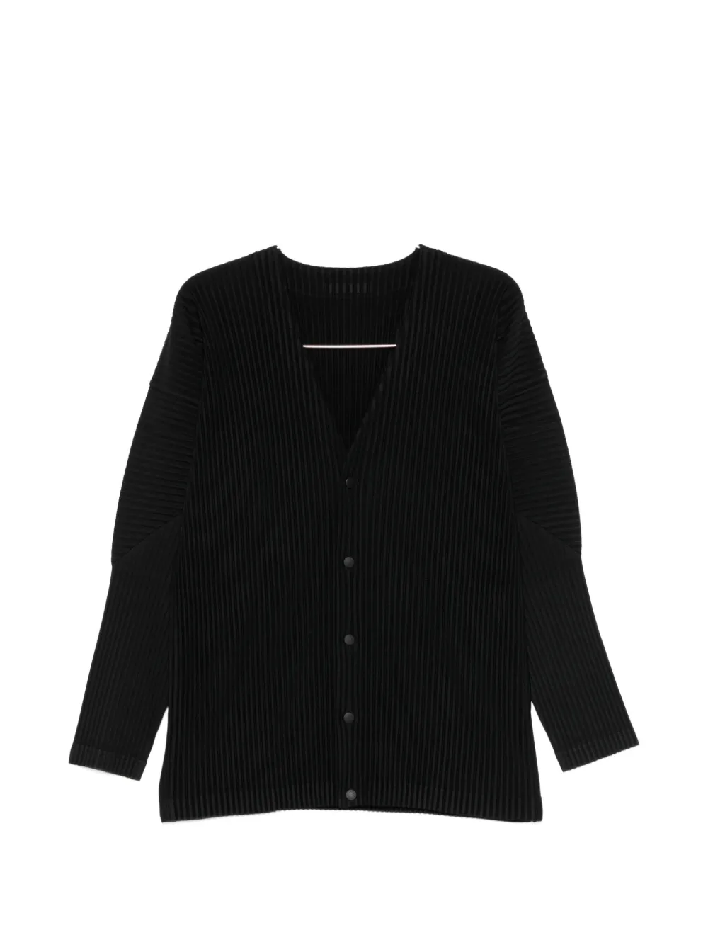 

Базовая футболка с пуговицами и плиссировкой Homme Plissé Issey Miyake, черный