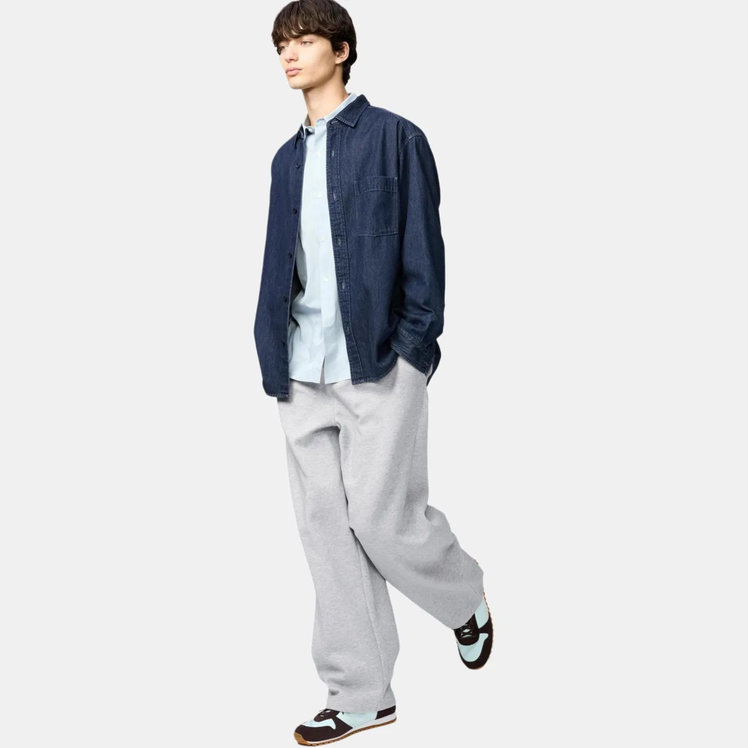 Трикотажные спортивные штаны унисекс UNIQLO, Gray — фото 3