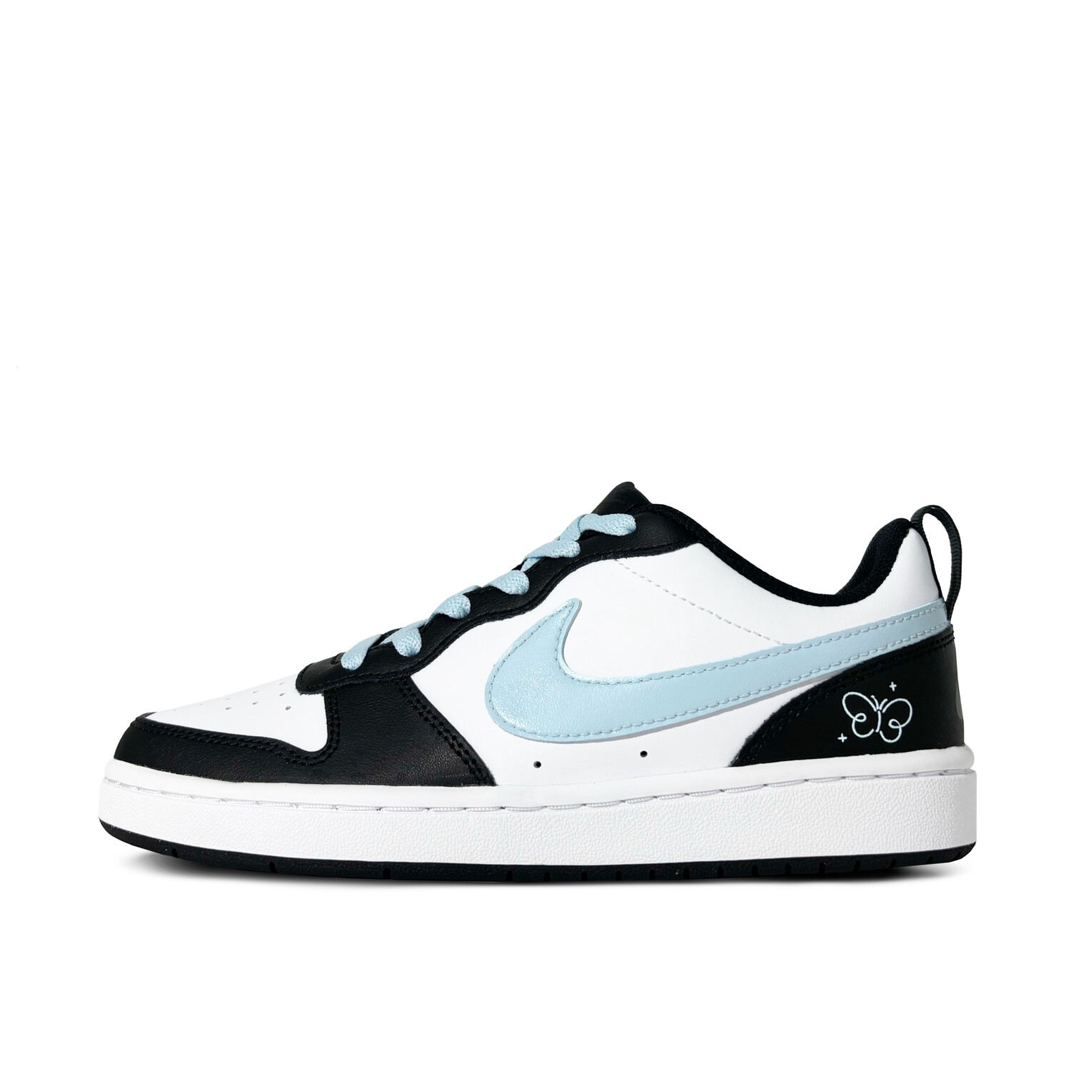 

Кроссовки Nike Court Borough Skateboarding Shoes Women's Low-top Black, голубой, Синий, Кроссовки Nike Court Borough Skateboarding Shoes Women's Low-top Black, голубой