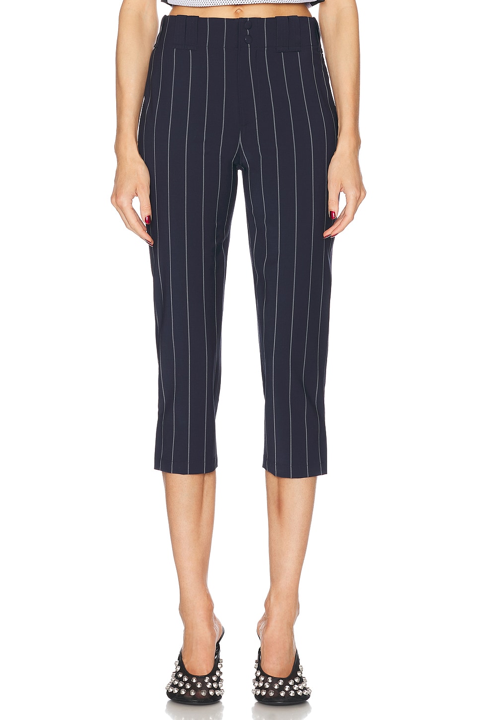 

Бейсбольные капри Alexander Wang, Navy & Grey