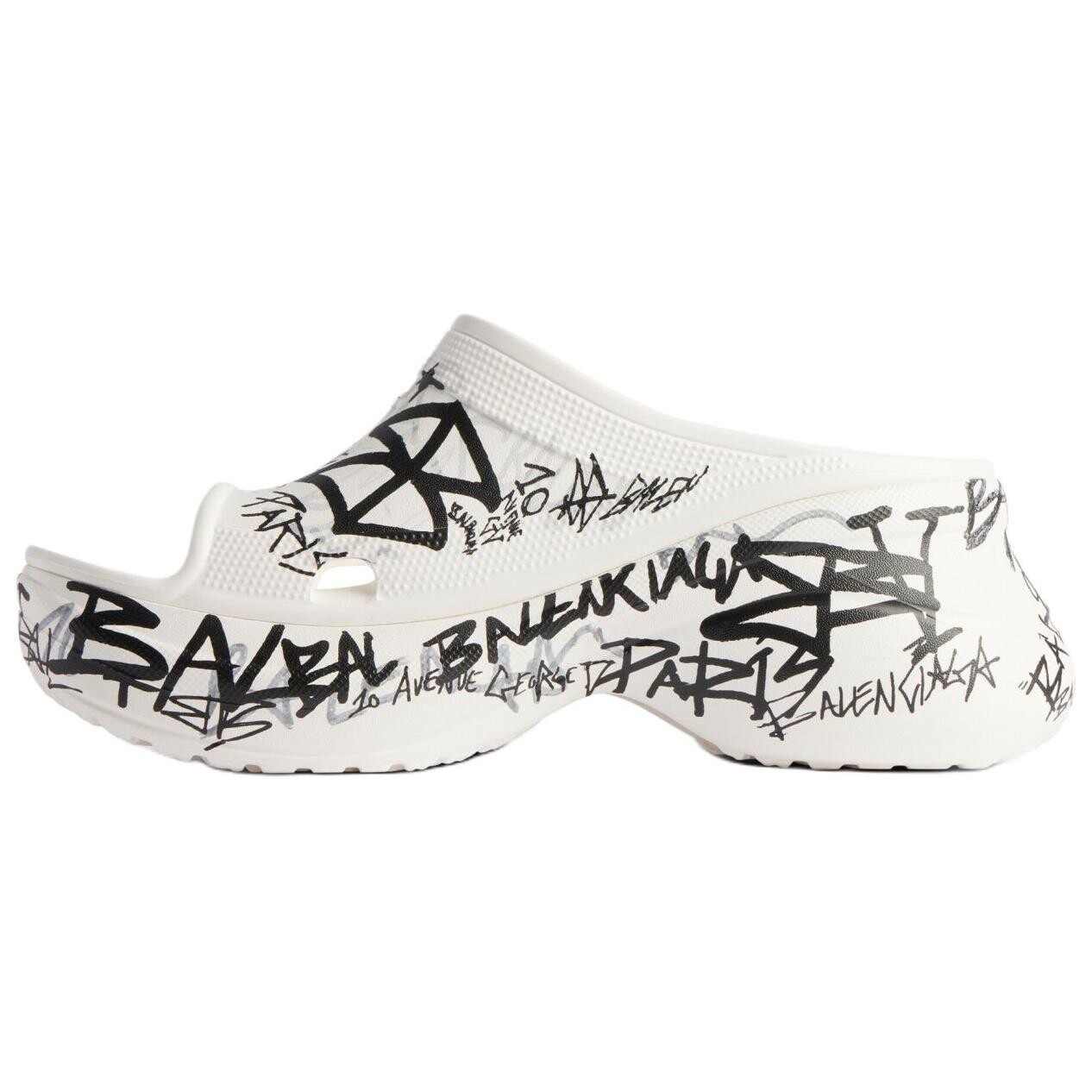 Сандалии Balenciaga x Crocs, белый / черный