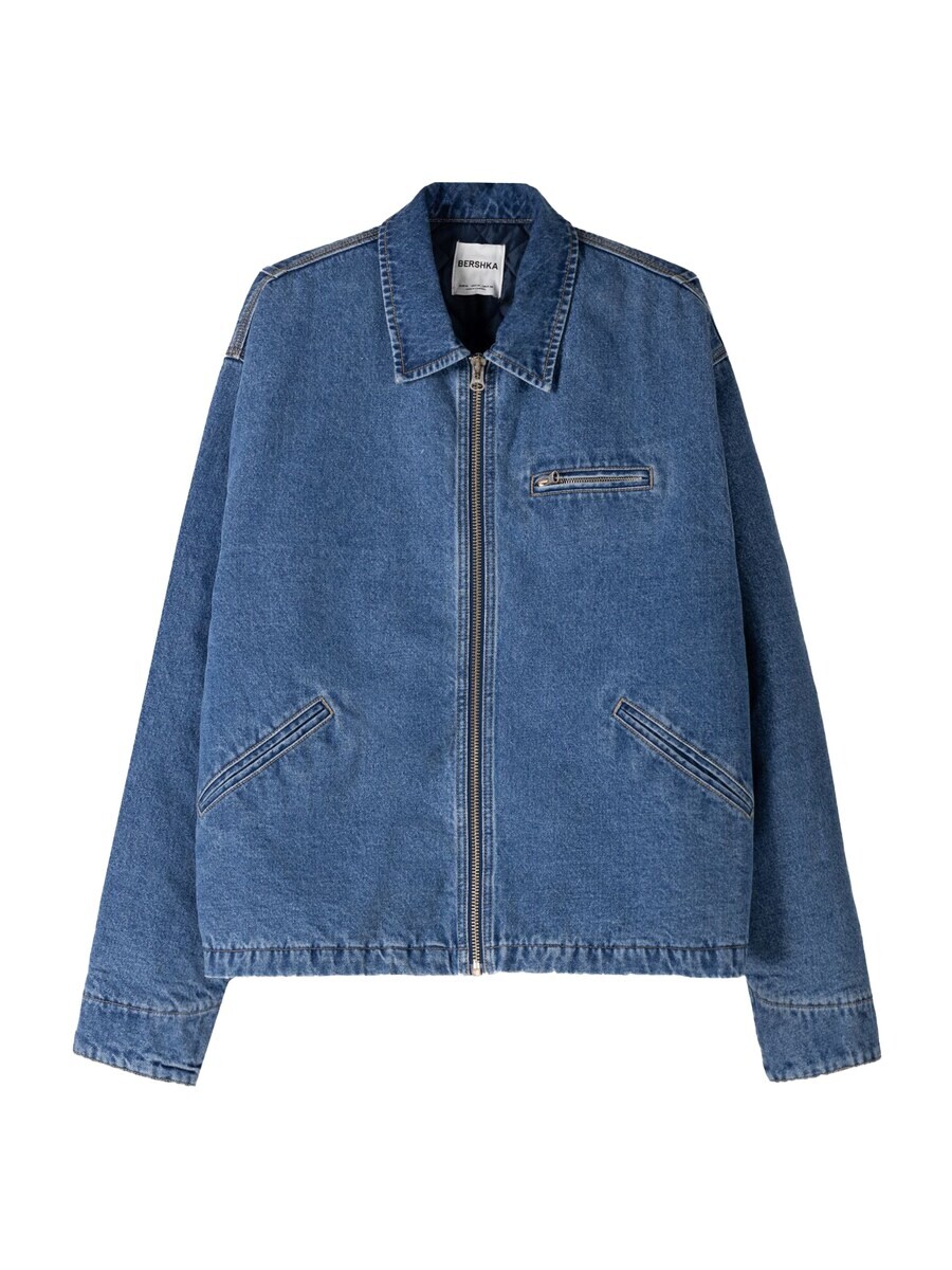 

Джинсовая куртка Bershka Between-Season Jacket, синий деним