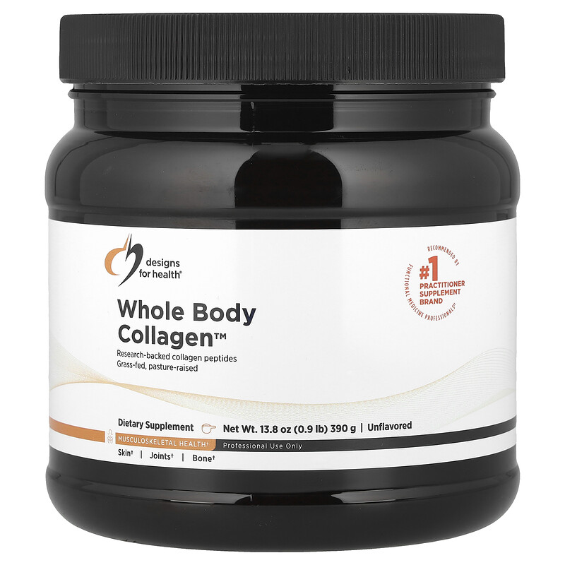 

Designs For Health, Whole Body Collagen , без добавок, 390 г (13,8 унции)