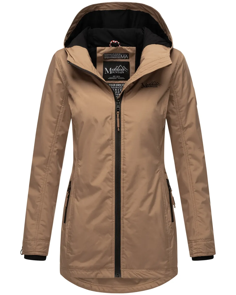 

Куртка Marikoo Outdoor "Honeyberry", спортивная переходная куртка с капюшоном, коричневый