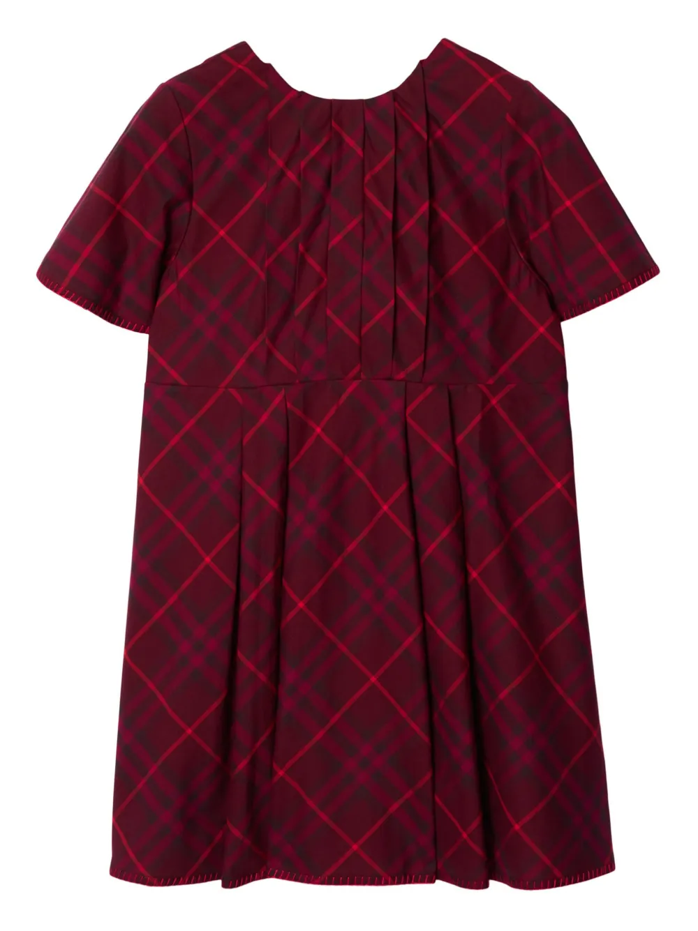

Клетчатое платье со складками BURBERRY KIDS, красный