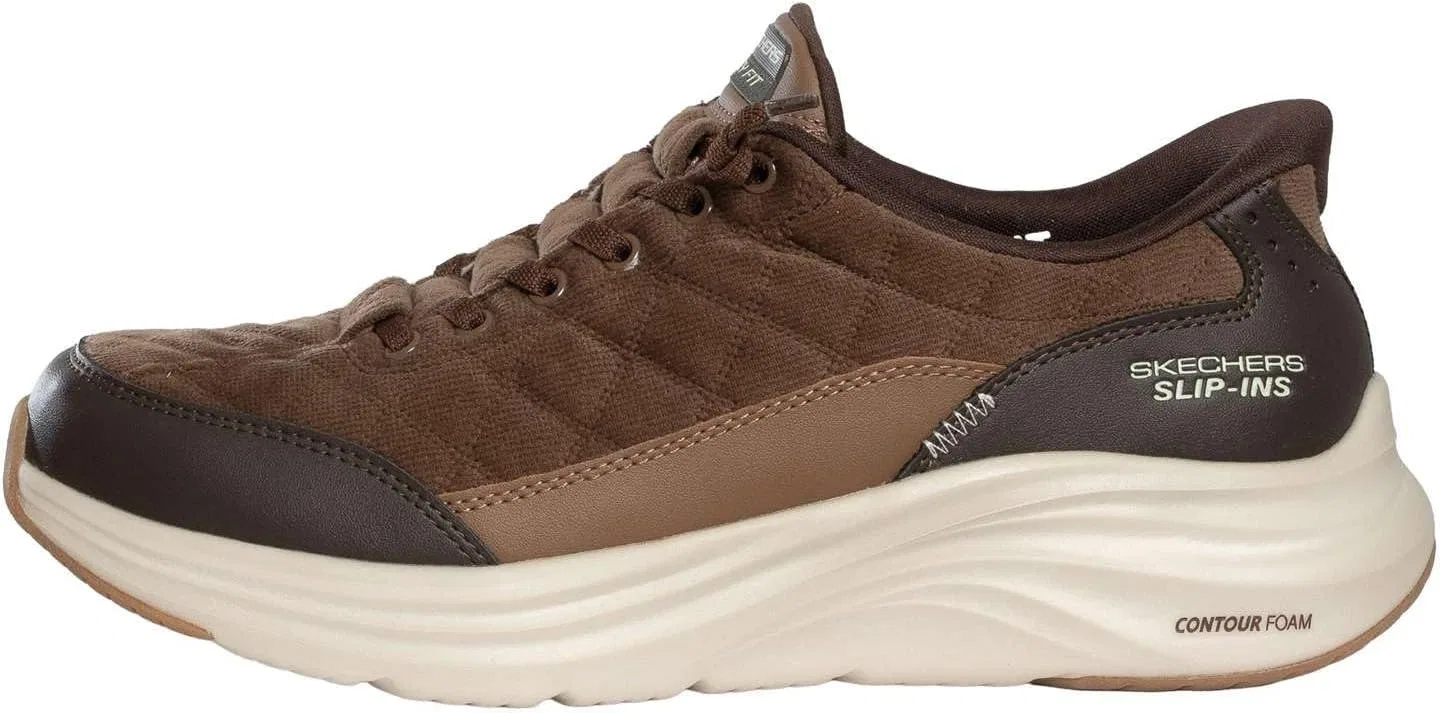 Мужские кроссовки Skechers Contour Foam Cordelux, Brown Corduroy Pu — фото 2