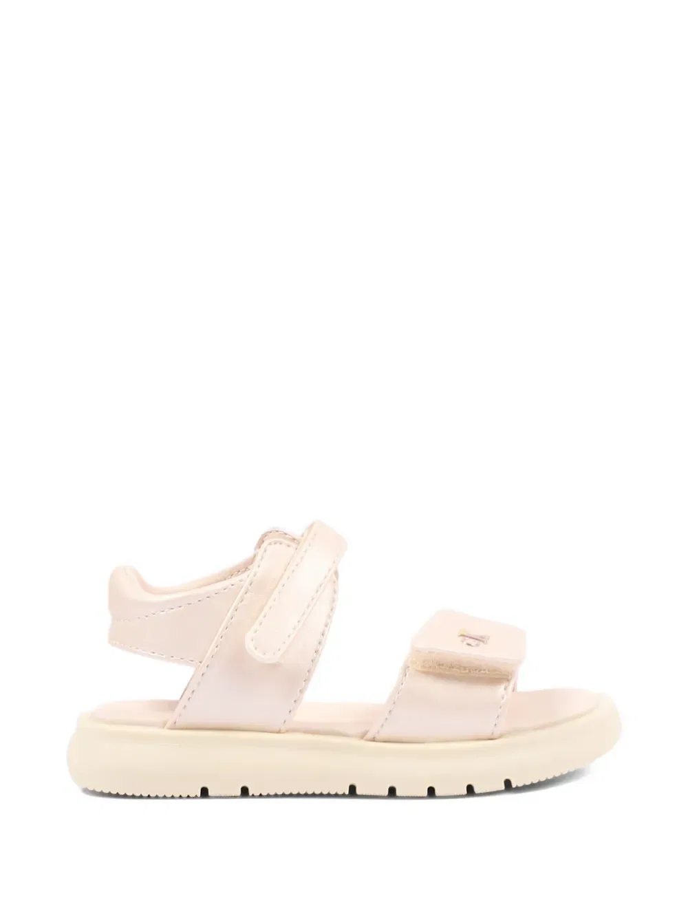 Сандалии с логотипом и надписями Calvin Klein Kids, розовый — фото 2