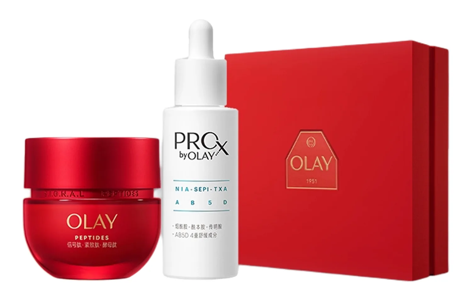 Olay Крем Dewy Shiro Bottle Ultra Red, Two-Piece Set B: Hydrating Shiro 40ml+Ultra Red Bottle Moisturizing Cream Light Version 50g