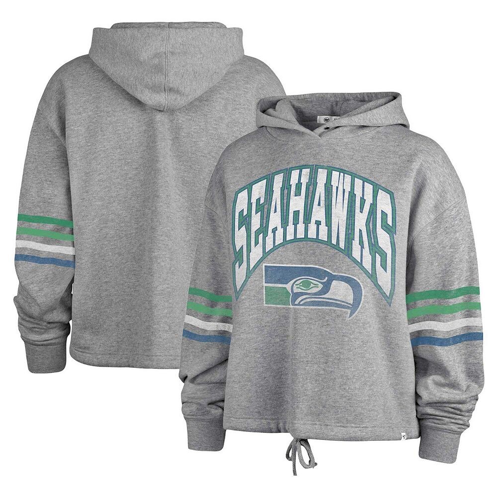 

Женский серый пуловер с капюшоном '47 Seattle Seahawks Upland Bennett, цвет Sea Grey