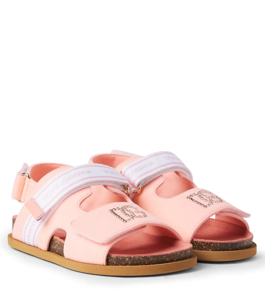 Сандалии DG с декором Dolce&Gabbana Kids, розовый