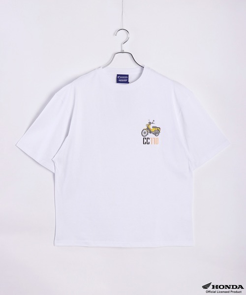 

Футболка с коротким рукавом, принт Honda x MONSTER WORLD, мотоцикл One Point WESTSEA, черный