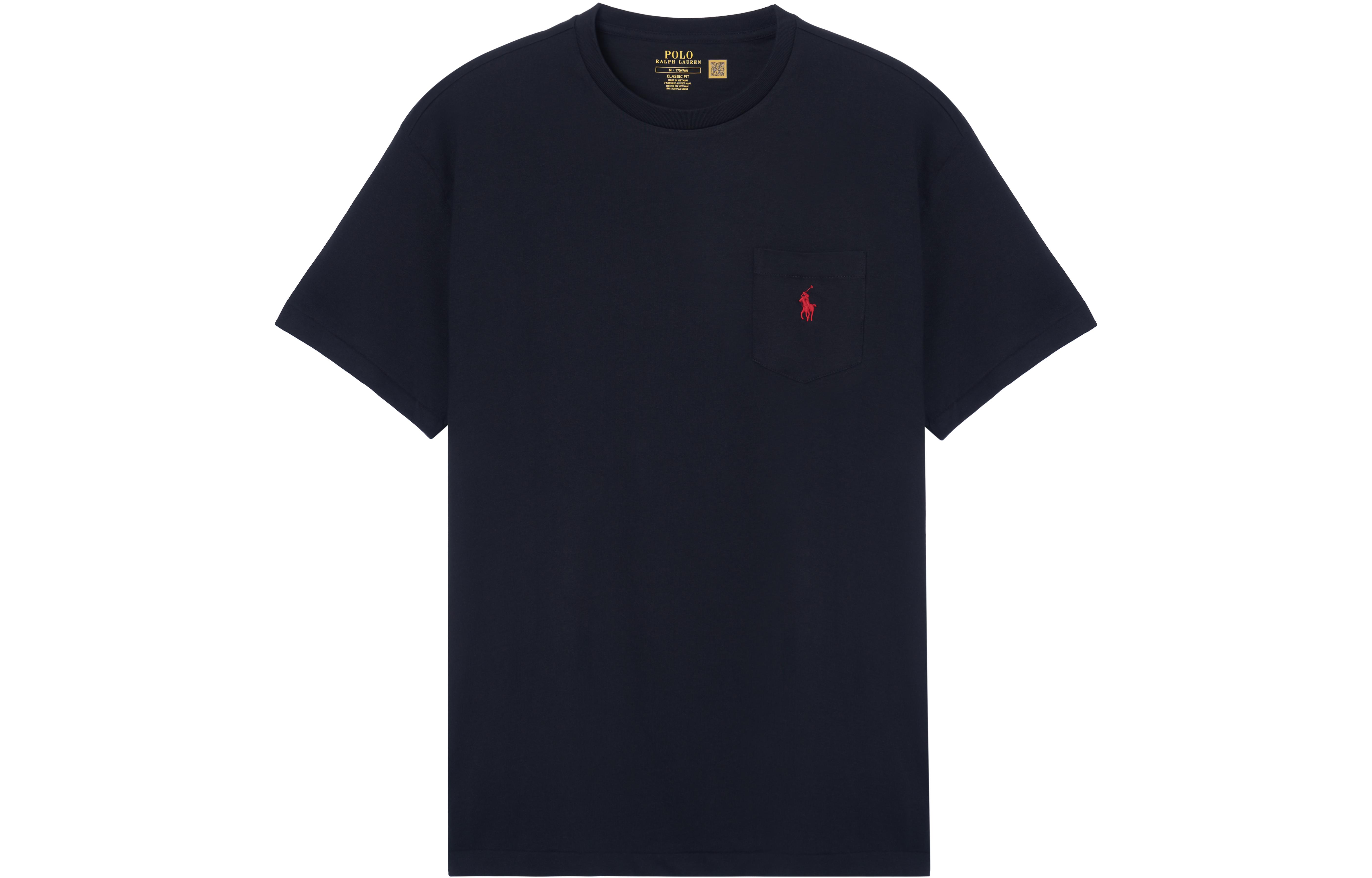 Футболка с коротким рукавом и карманом Classic Fit Polo Ralph Lauren, черный — фото 4
