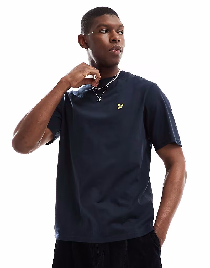 

Футболка Lyle & Scott свободного кроя темно-синего цвета