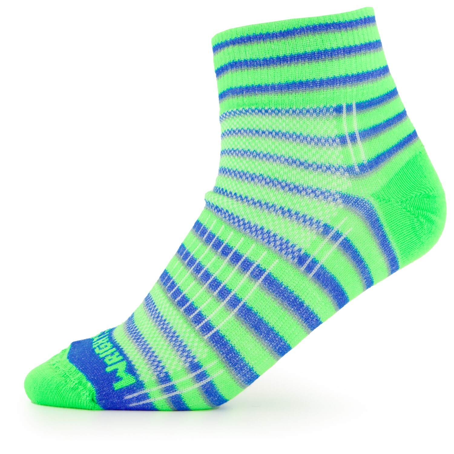 

Походные носки Wrightsock Coolmesh II Quarter, цвет Green/Blue/Grey