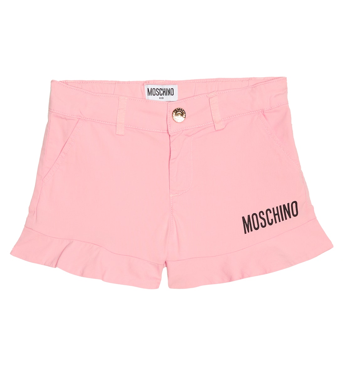 

Шорты из хлопковой смеси с логотипом Moschino Kids, Sugar Rose