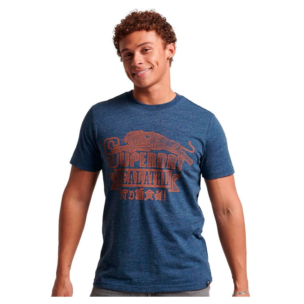 

Футболка Superdry Athletic College Graphic Short Sleeve Round Neck, синий