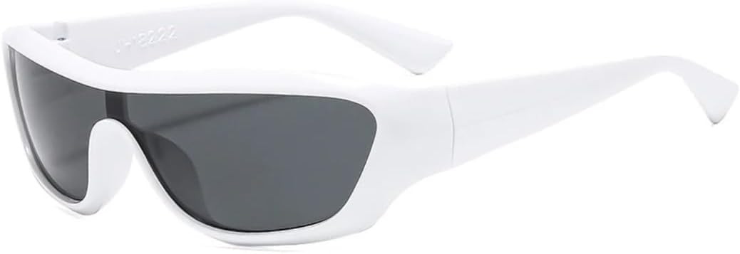 

Модные солнцезащитные очки в стиле стимпанк, маленькая оправа, женские, для активного отдыха, мужские, для велоспорта, защита от УФ-излучения UV400 TVTBBVV, White Gray