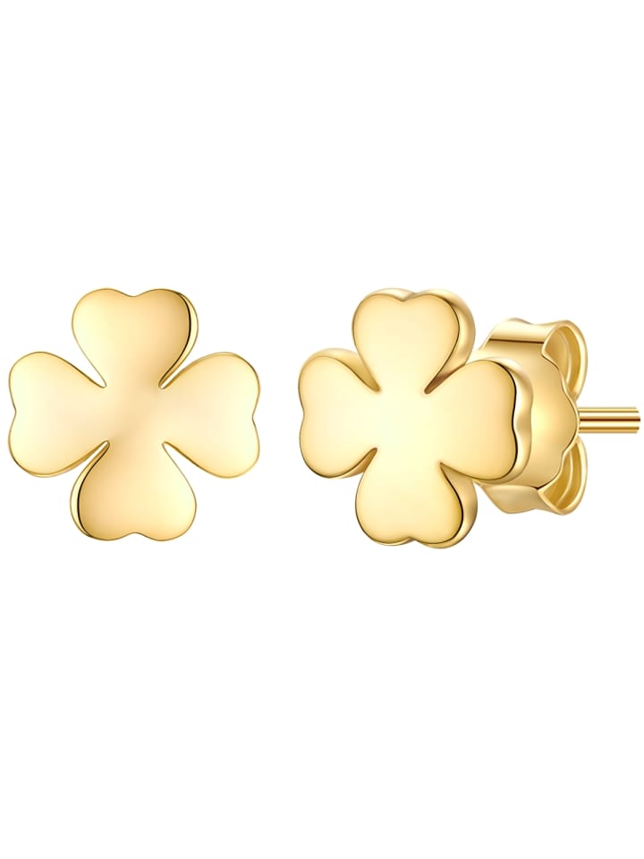 

Glanzstücke München Серьги в виде клевера из стерлингового серебра с желтым золотом