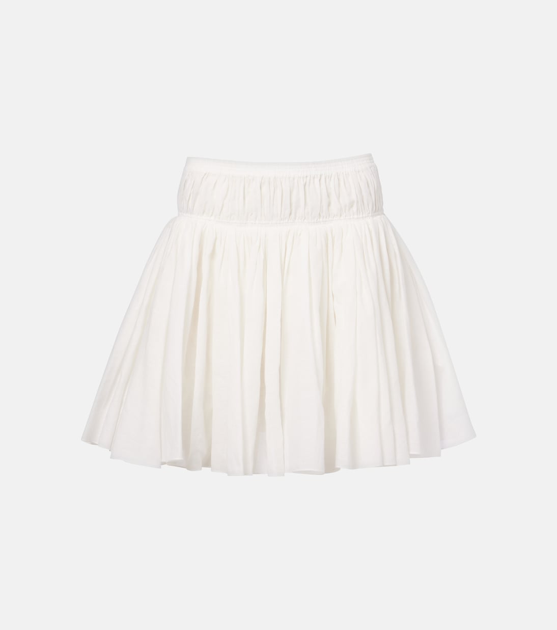 

Мини-юбка из хлопка и льна Alaïa, Blamc