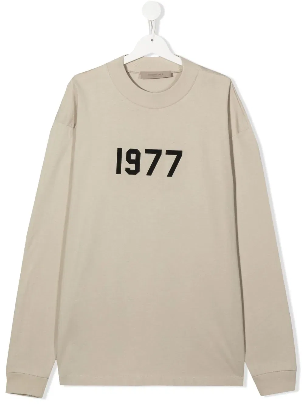 Подростковая хлопковая толстовка с круглым вырезом "1977" Fear Of God Essentials Kids, нейтральный