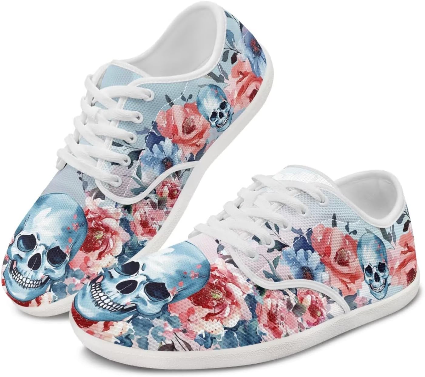 

Кроссовки Skull Barefoot для мужчин и женщин с широким носком, нулевая посадка, минималистичные, дышащие, без шнурков Pointodoor, Skull Flower