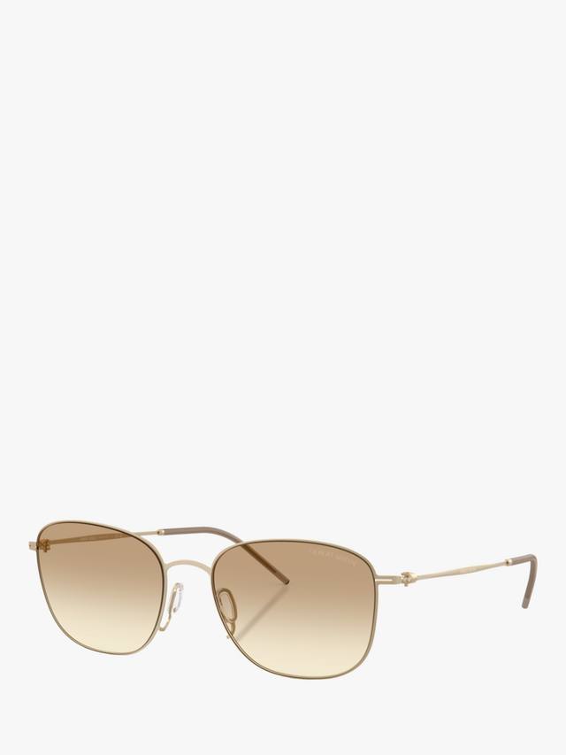 

Мужские квадратные солнцезащитные очки ar6168 Giorgio Armani, цвет Matte Gold/Brown Gradient