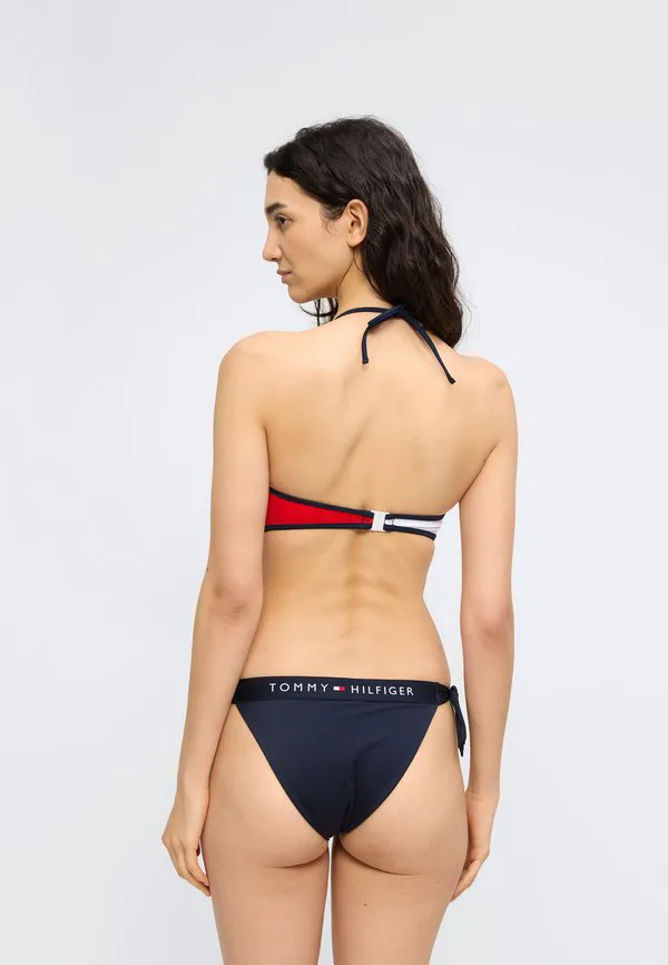 Бикини-Топ с цветными блоками и завязками на шее. Tommy Hilfiger, Dark Night Navy — фото 4