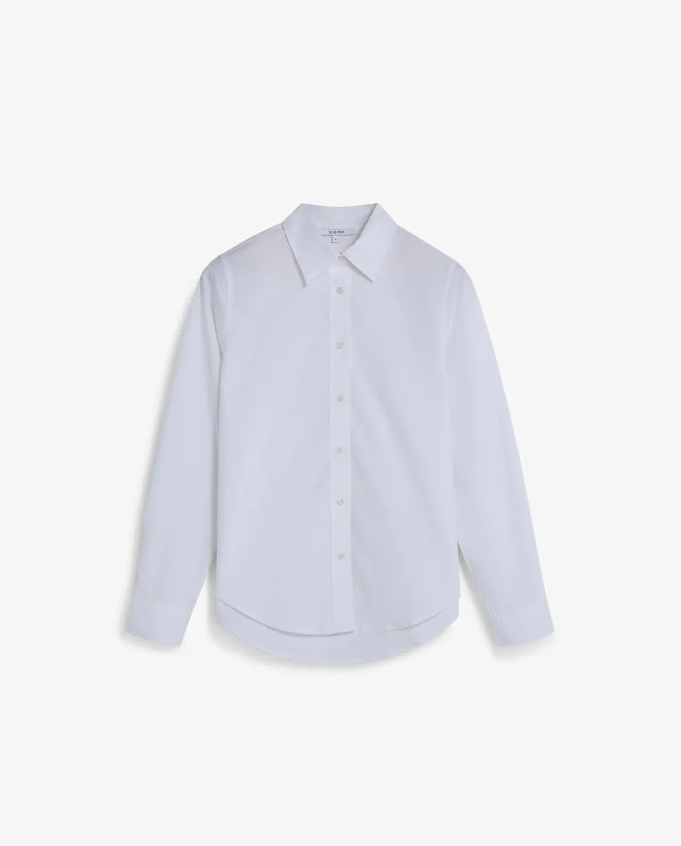 

Женская базовая хлопковая рубашка прямого кроя Scalpers, белый