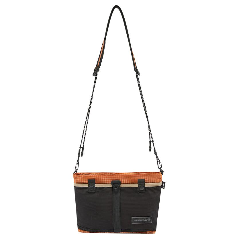 

Li-Ning Outdoor CF Tracing Polyester плечевая сумка, кроссбоди унисекс базовый black & flame orange