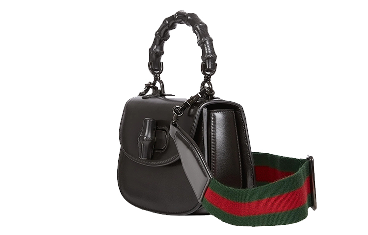 Bamboo 1947 Кожаная Бамбуковая Сумка Мини Женская Чёрная GUCCI — фото 2