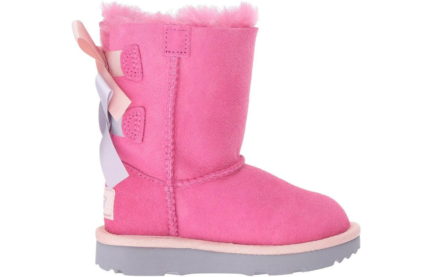 UGG Детские замшевые мягкие и удобные ботинки pink — фото 4