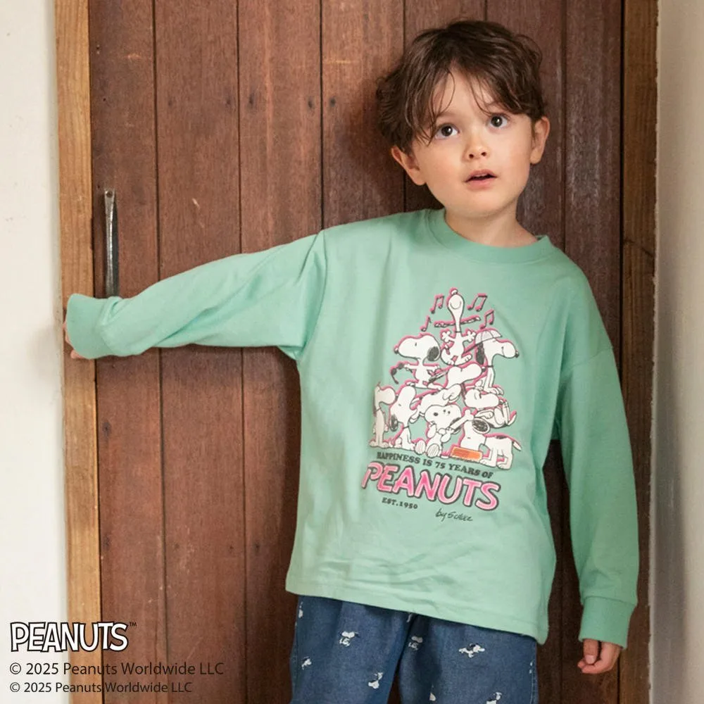 Футболка с длинным рукавом [К 75-летию Peanuts] x Blanches Branshes, Light green — фото 2