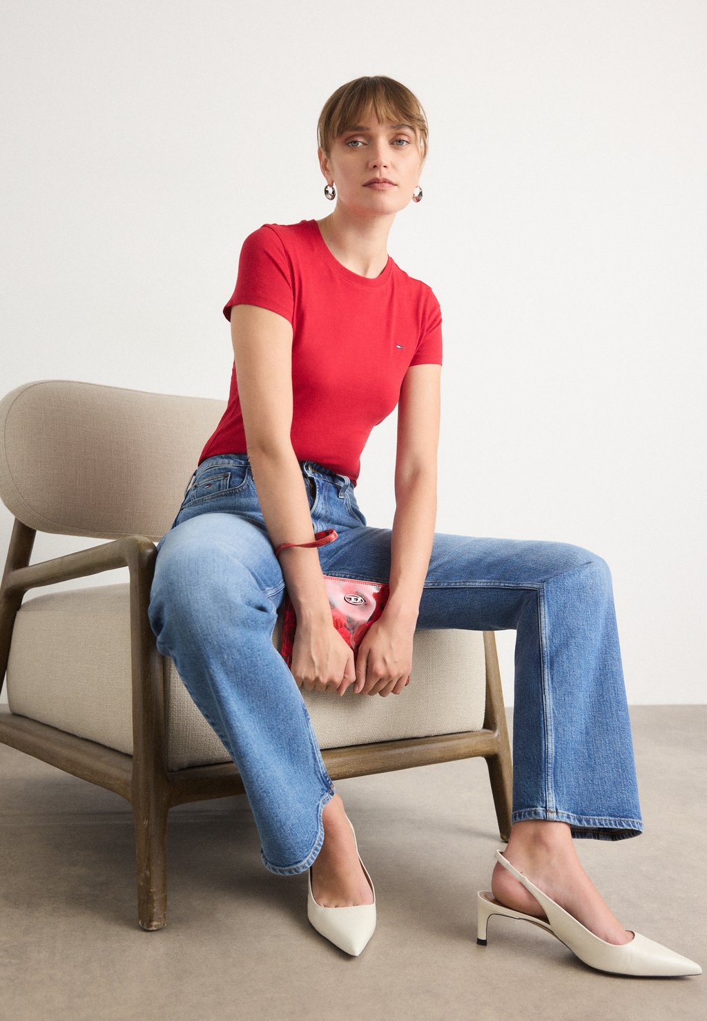 

Футболка C NECK TEE 2 PACK Tommy Jeans, светло-голубой