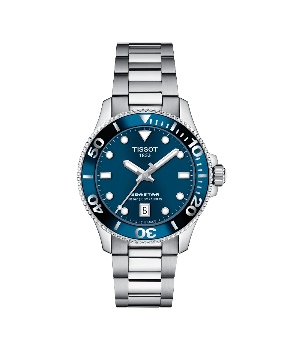 

Женские часы из коллекции Seastar в стали Tissot, серебряный