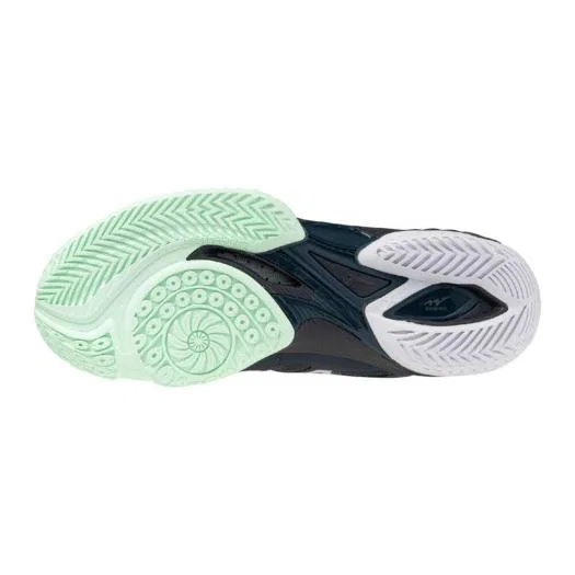 Кроссовки для бадминтона «Wave Claw EL2 Wide» от Mizuno, Light Gray X White X Green — фото 2