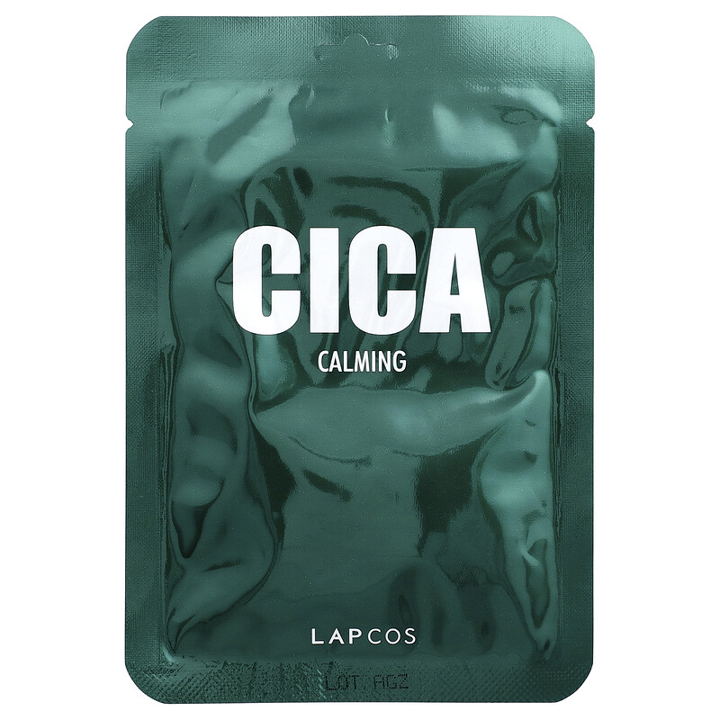 

Lapcos, Cica успокаивающая тканевая маска, 1 шт., 30 мл (1,01 жидк. Унции)
