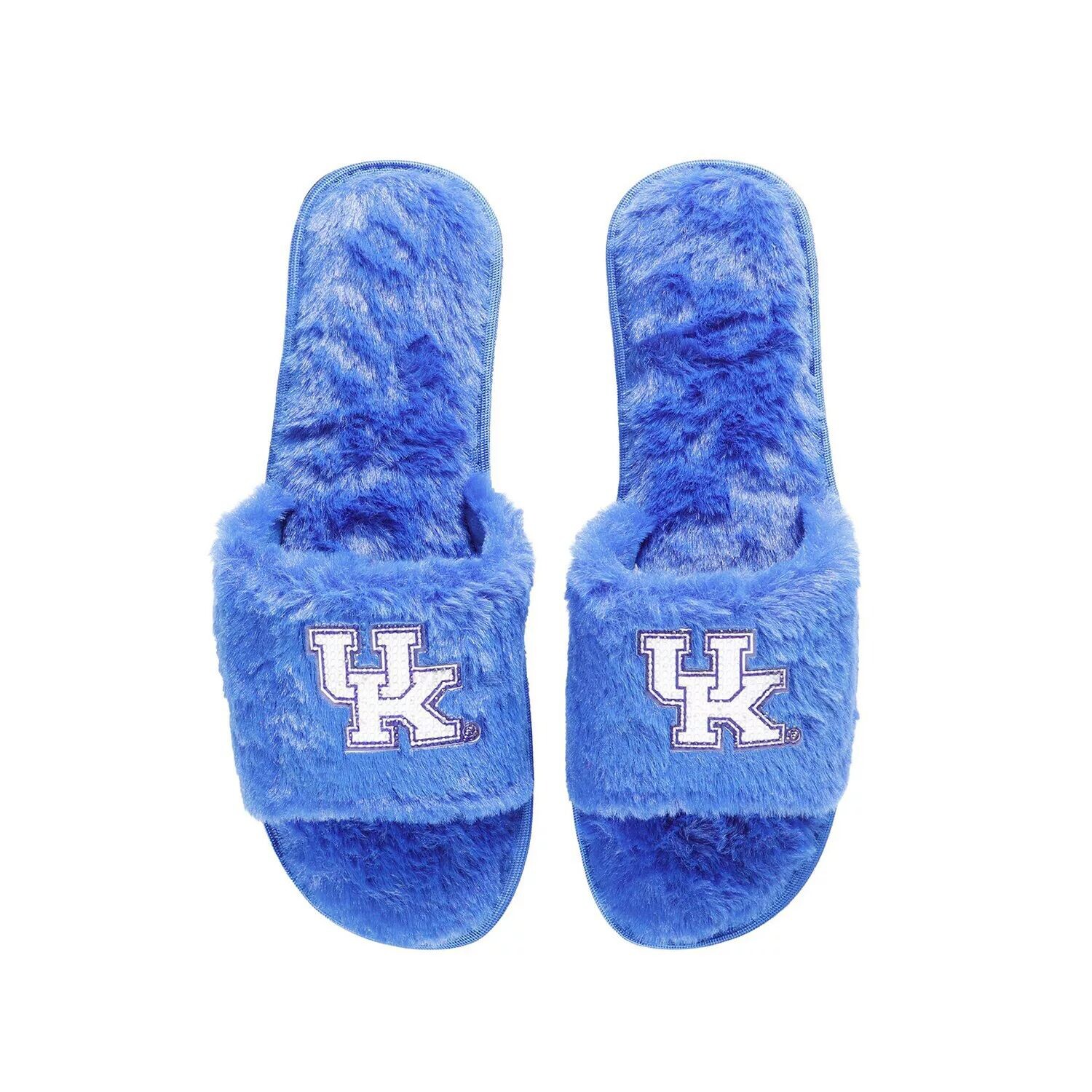 Женские тапочки FOCO Royal Kentucky Wildcats со стразами Fuzzy Тапочки — фото 4
