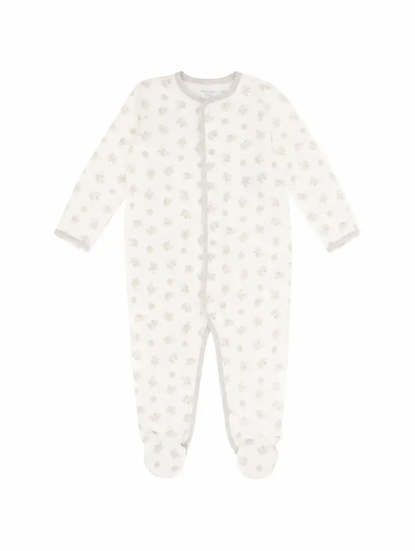 

Хлопковое боди с монограммой Ralph Lauren, белый