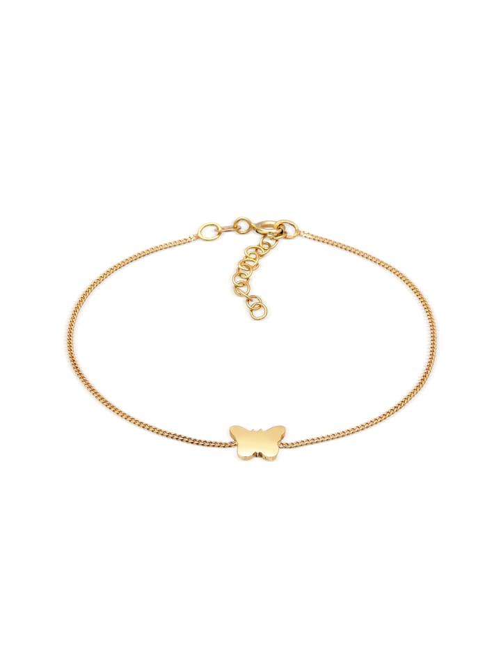 

Elli Браслет из серебра 925 пробы с изображением бабочки в золотом исполнении