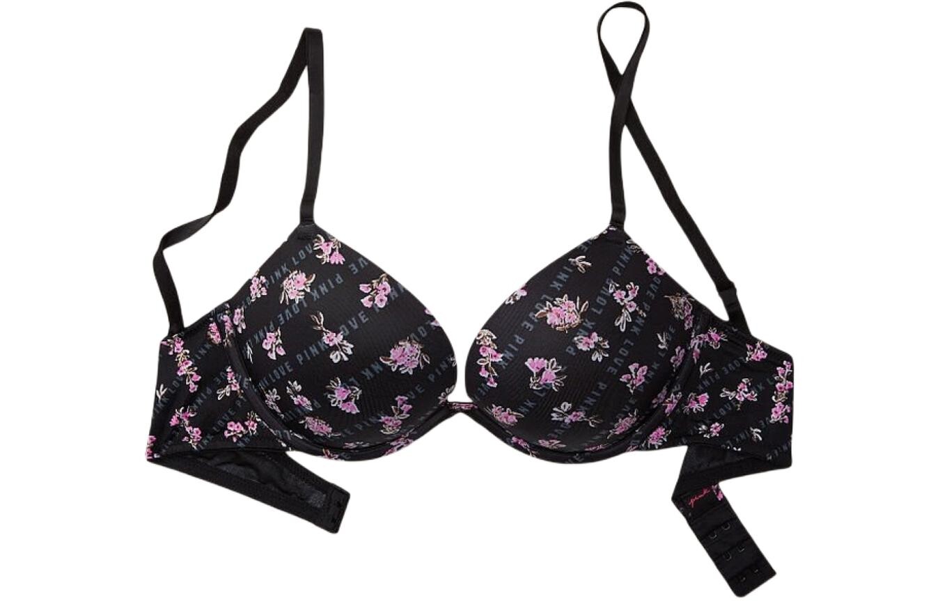 

Бюстгальтер Victoria's Secret с цветочным принтом, черный