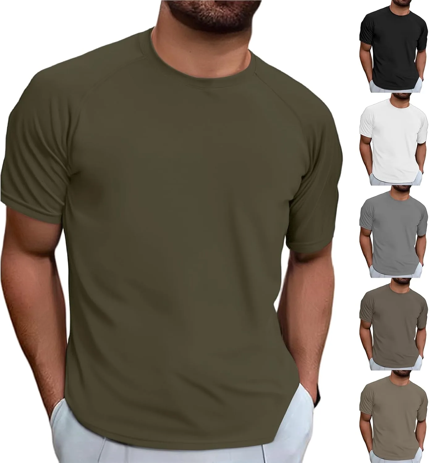 

Футболка для тренировок мужская Solid Color Tactical Gym, короткий рукав, дышащая Thatrich