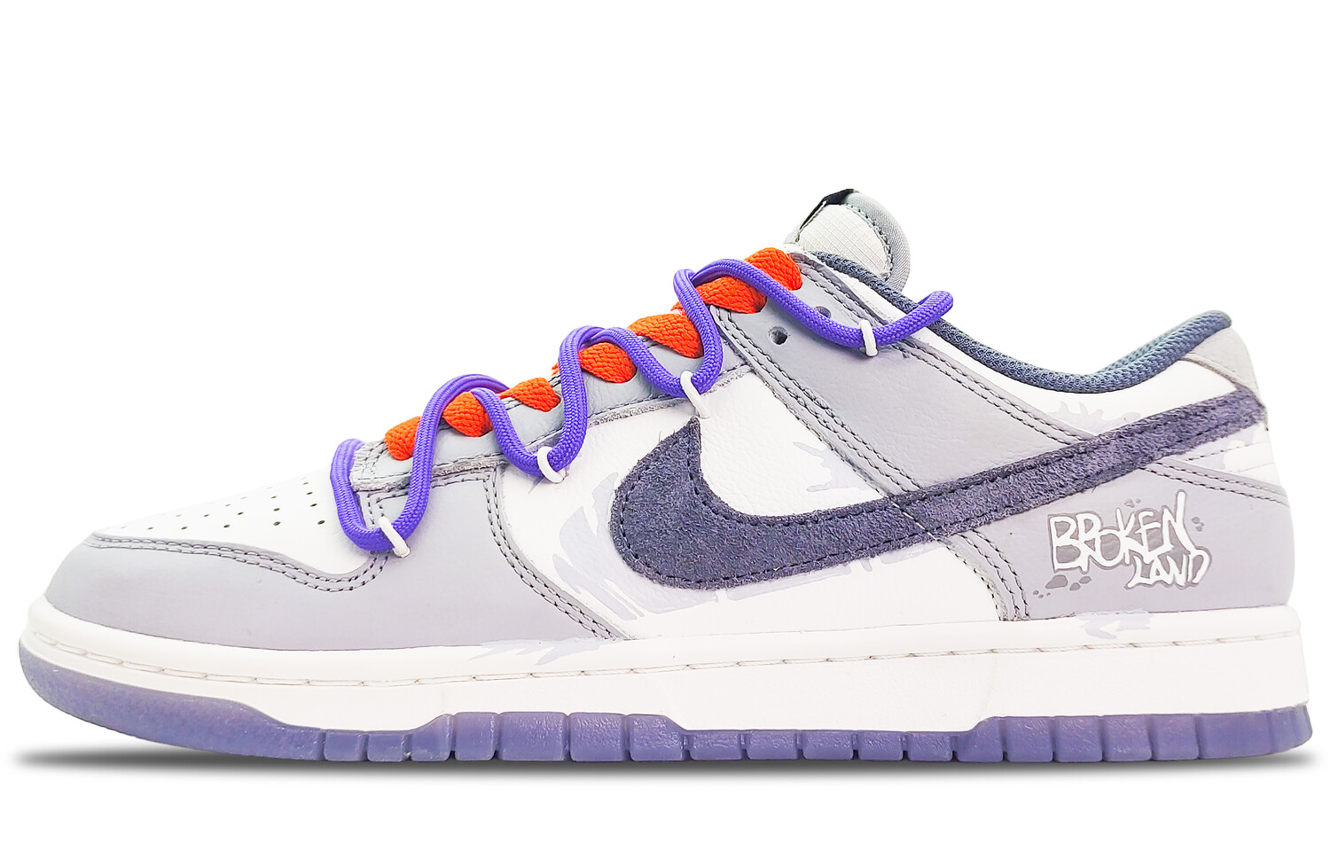 

Кроссовки Nike Dunk Skateboarding Shoes Men Low-top Gray, белый