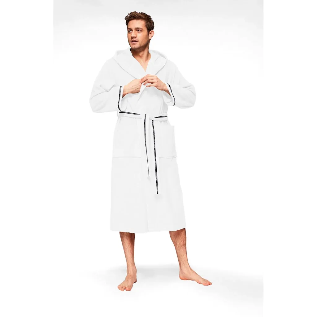 

Мужской халат Danny, стандартная длина и увеличенная длина, также в очень длинном варианте, гостиничный халат 1 шт., с логотипами, мужской халат из 100% хлопка, размеры S-4XL Bruno Banani, белый