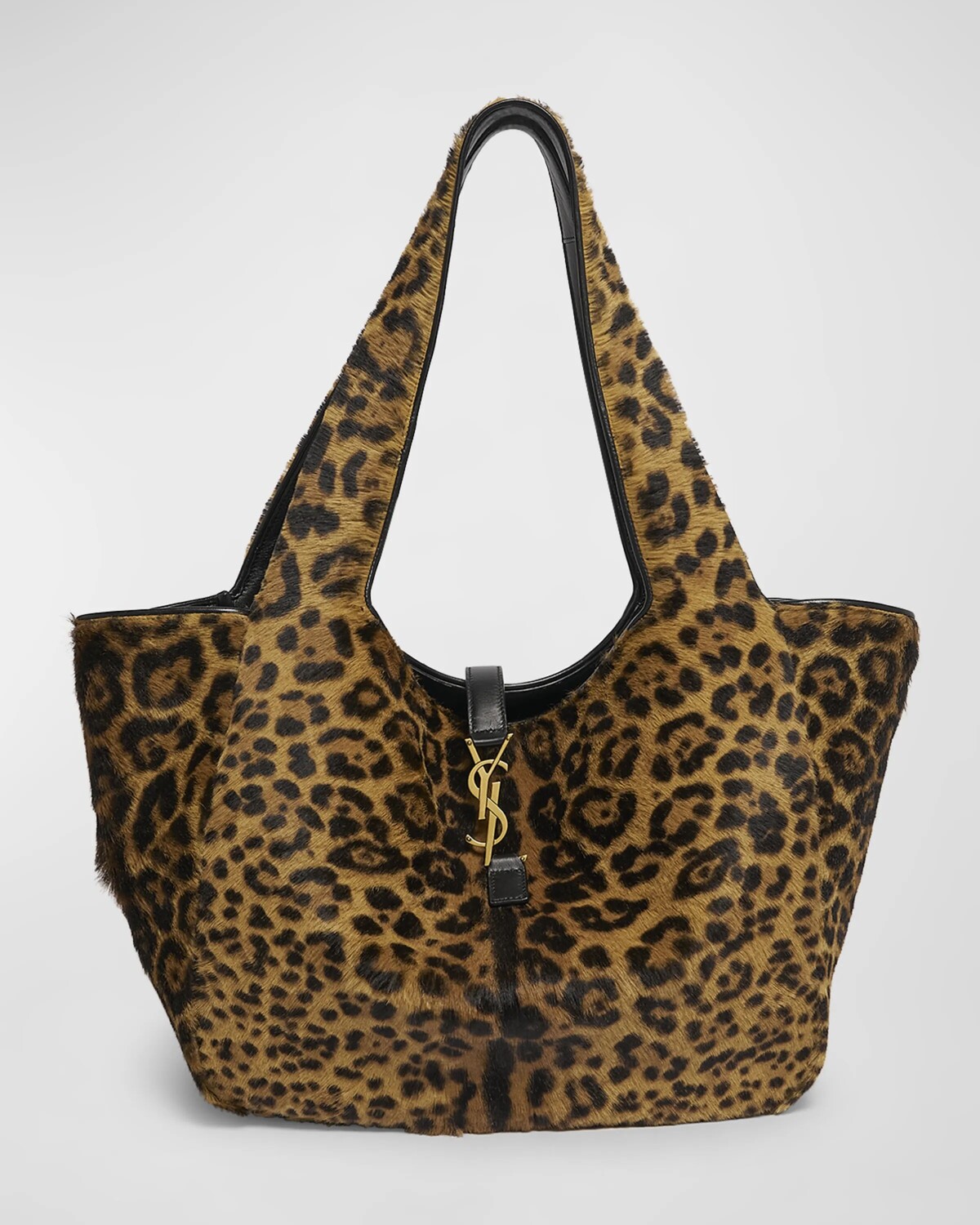 

Сумка-тоут Bea YSL с леопардовым принтом из телячьего волоса и кожи Saint Laurent, цвет Leopard