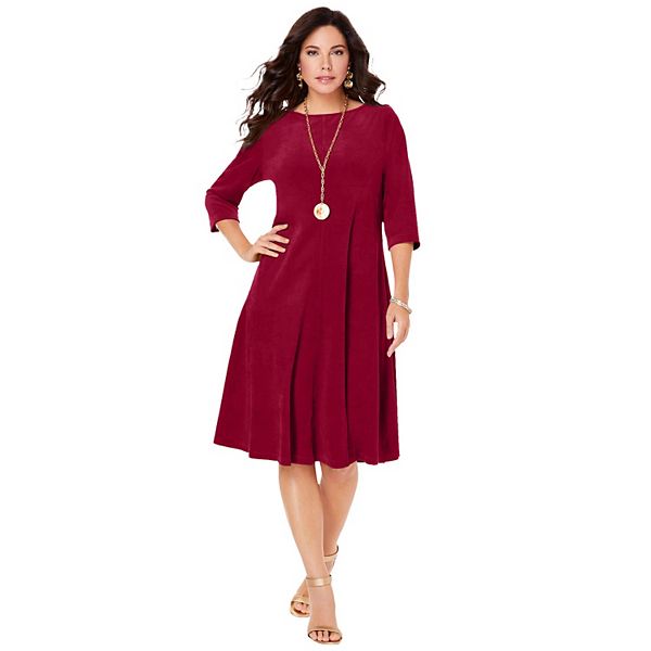 

Женское платье-кокон из велюра plus size Roaman'S, Rich Burgundy