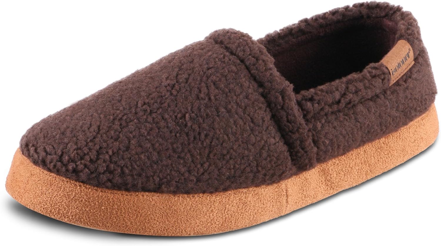 

Мужские тапочки Isotoner Berber Aspen с закрытой пяткой, с амортизирующей стелькой из памяти формы и дышащей подкладкой, темный шоколад