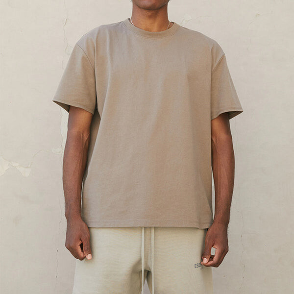 Футболка fw21 logo tee 'harvest' Fear Of God Essentials, коричневый — фото 4