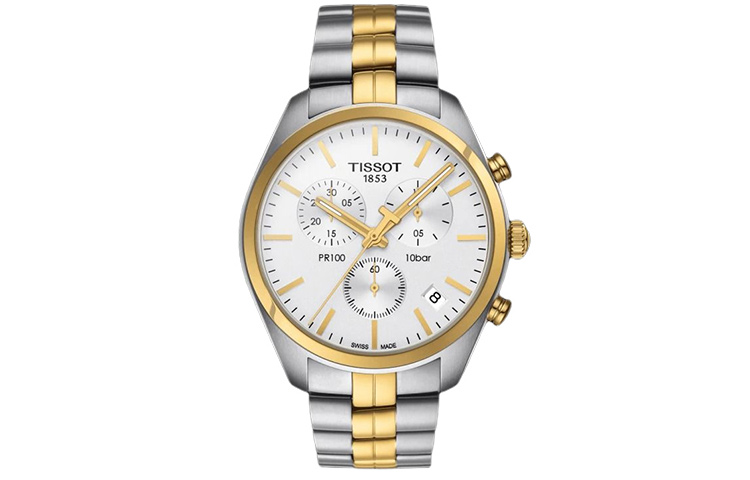 

Футболка мужская с кварцевым механизмом PR100 Collection, серебристый циферблат 41 мм T101.417.22.031.00 Tissot