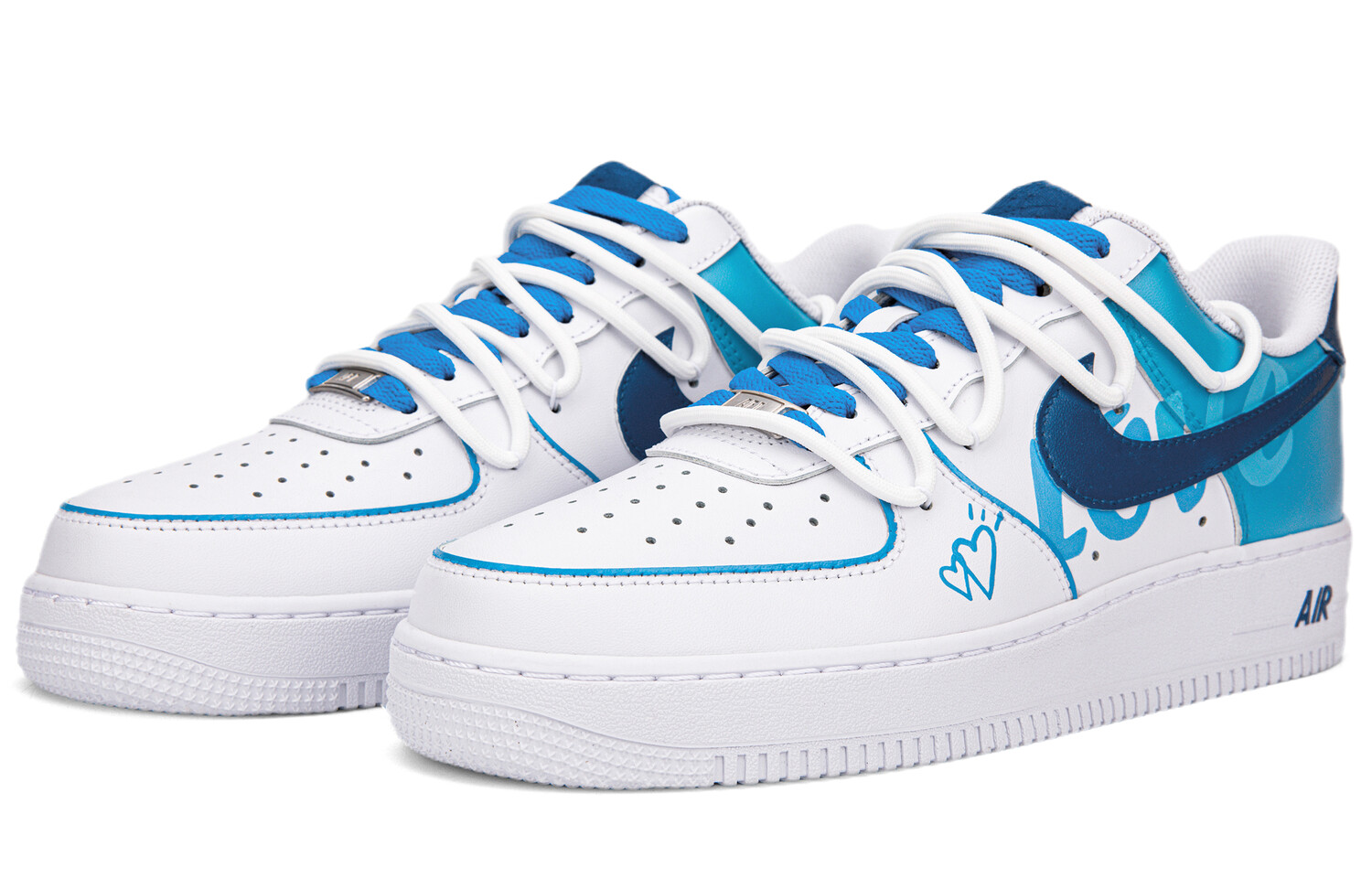 

Кроссовки Nike Air Force 1 Skateboard Shoes Men Low-Top White Blue